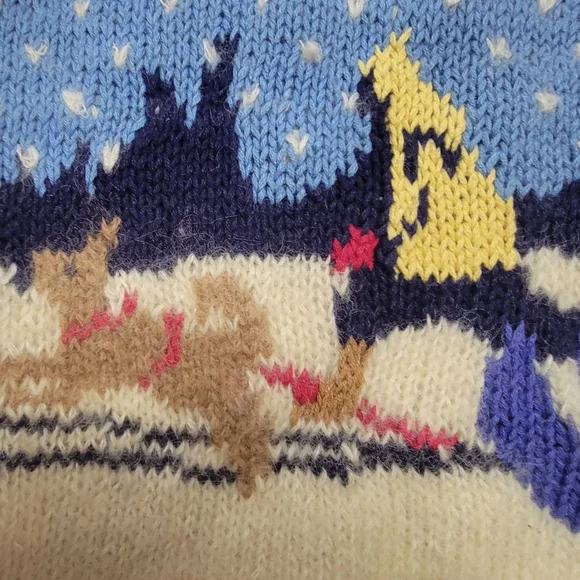 Rare VINTAGE 80s 90s Wool Blend Knit Ski Vest - Picture 5 of 11